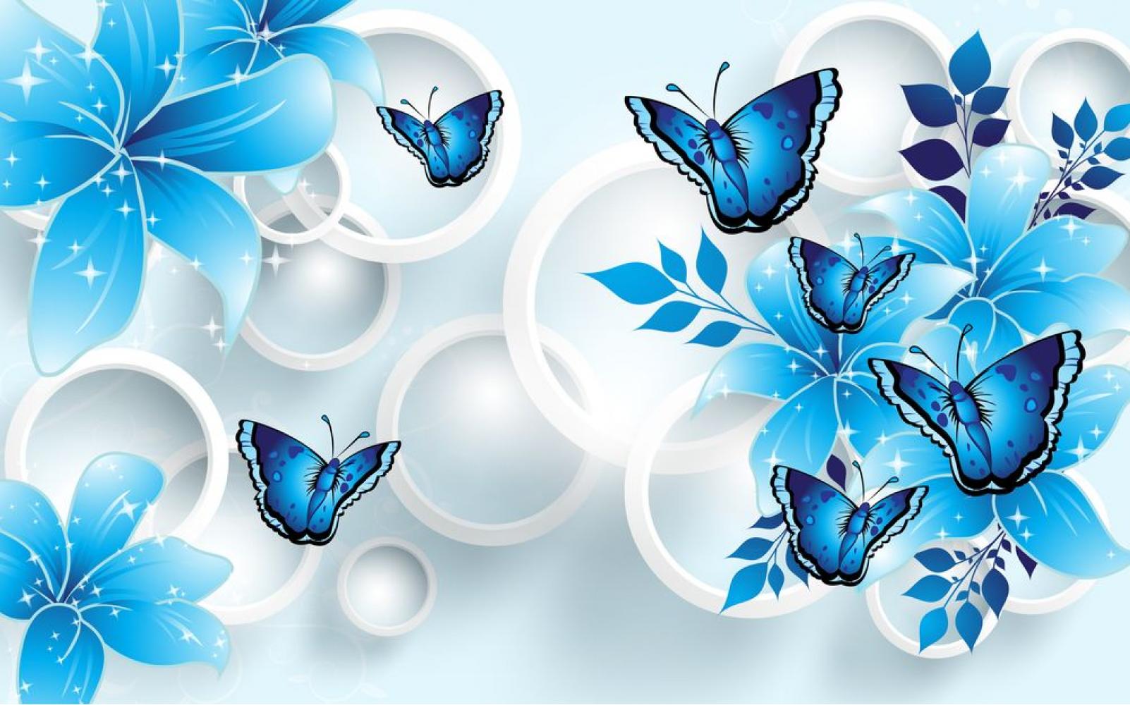Голубые бабочки фон. Фон бабочки. Цветы на голубом фоне. Фотообои бабочки на стене. Красивый фон с бабочками.